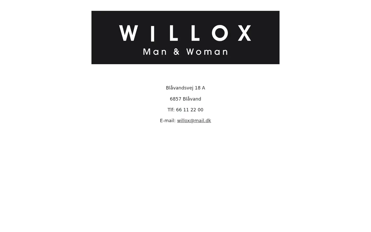Screenshot of willox.dk