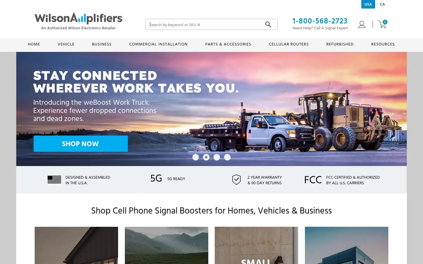 Screenshot of wilsonamplifiers.com