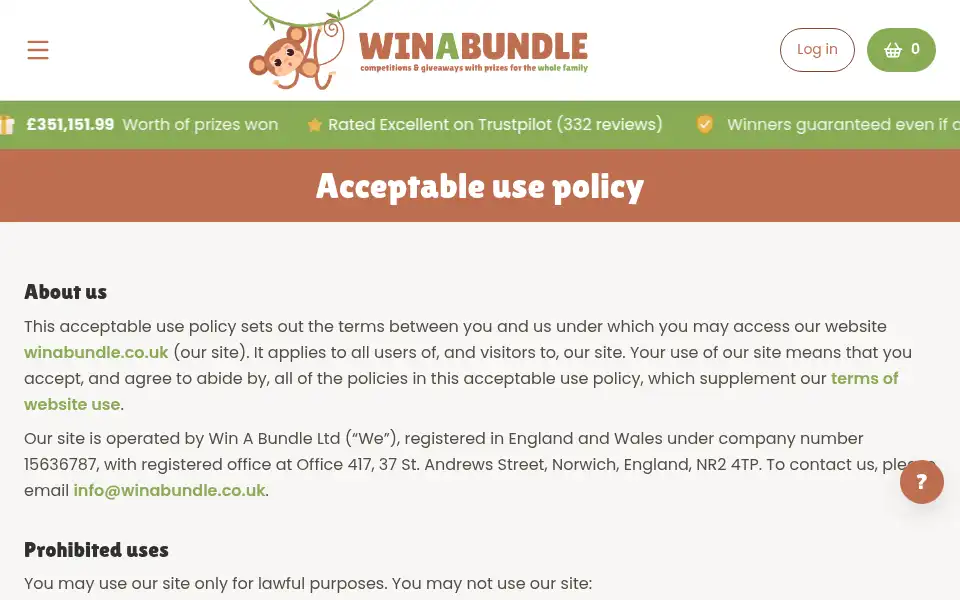 Screenshot of winabundle.co.uk