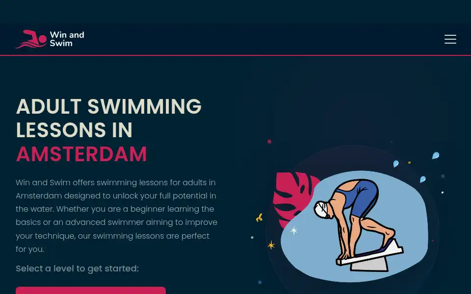 Screenshot of winandswim.nl