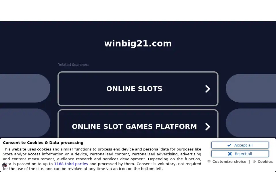 Screenshot of winbig21.com