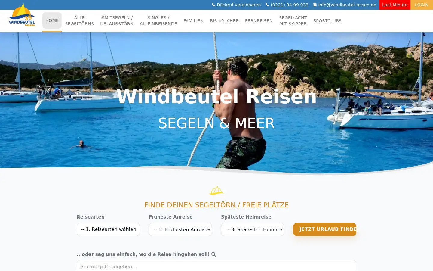 Screenshot of windbeutel-reisen.de