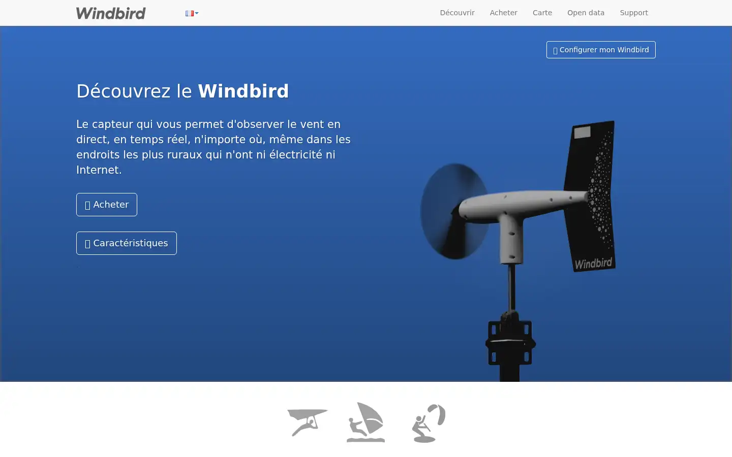 Screenshot of windbird.com
