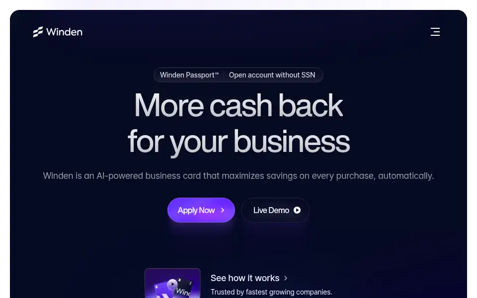 Screenshot of winden.co