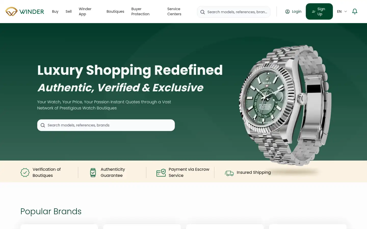Screenshot of winderapp.com