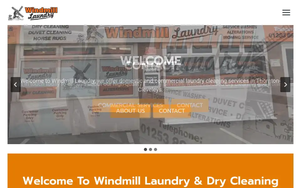 Screenshot of windmilllaundry.co.uk