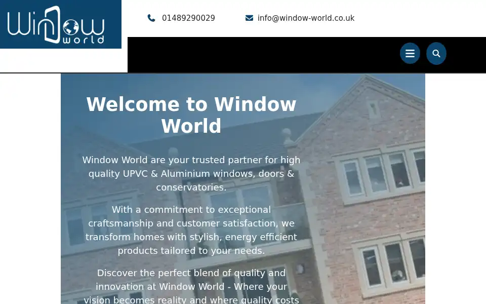 Screenshot of window-world.co.uk