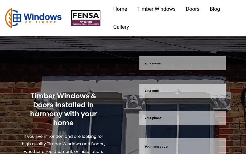 Screenshot of windowsoftimber.co.uk