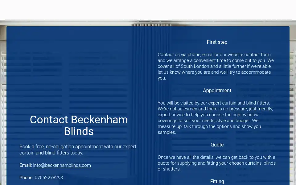 Screenshot of windowwisecurtainsandblinds.com