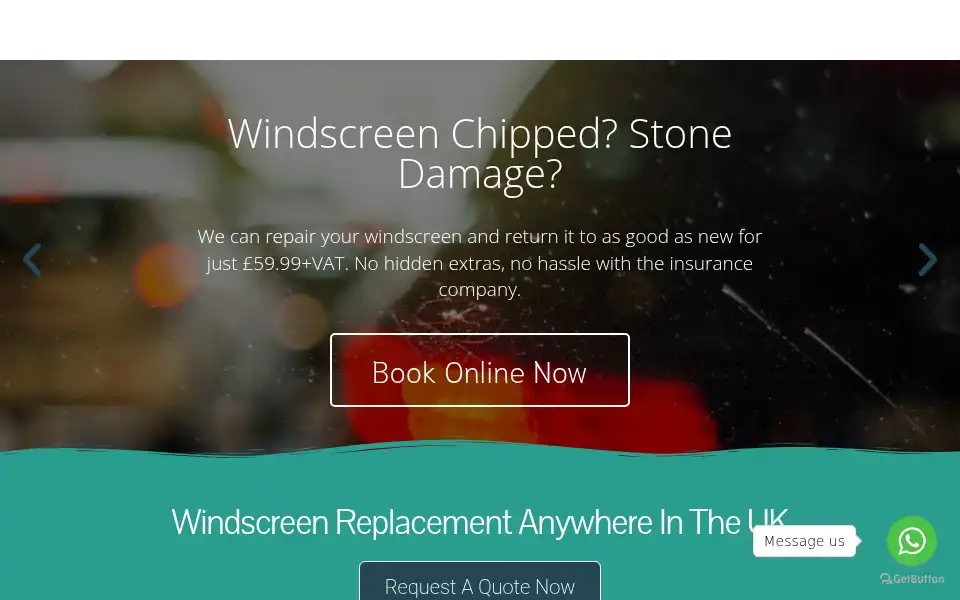 Screenshot of windscreen-repair.co.uk
