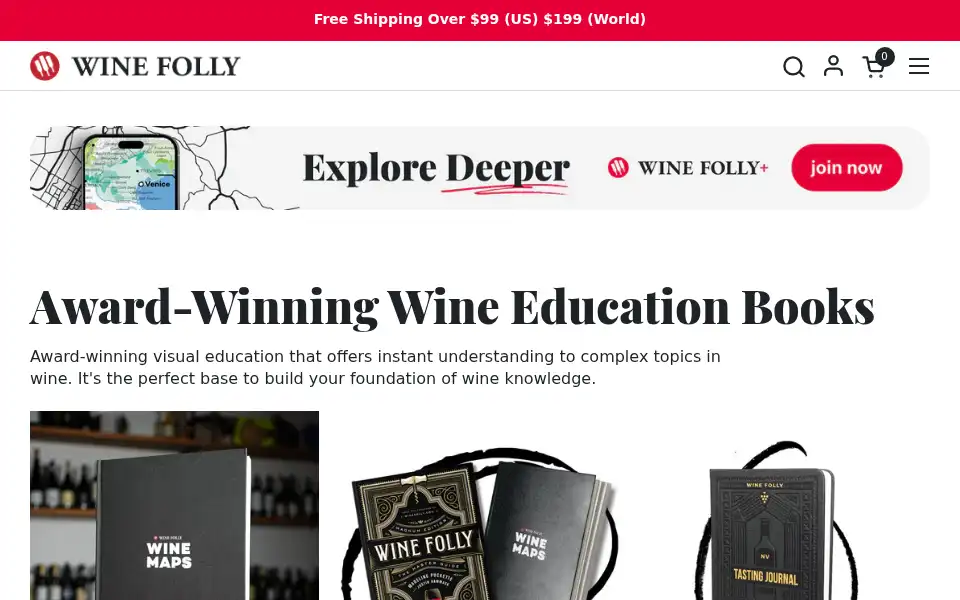 Screenshot of winefolly.com