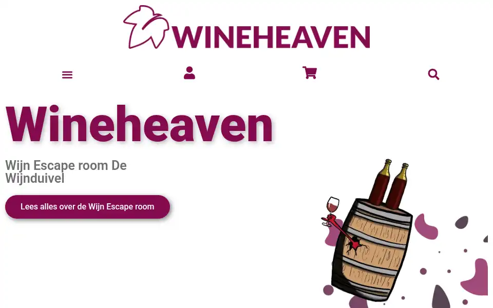 Screenshot of wineheaven.nl