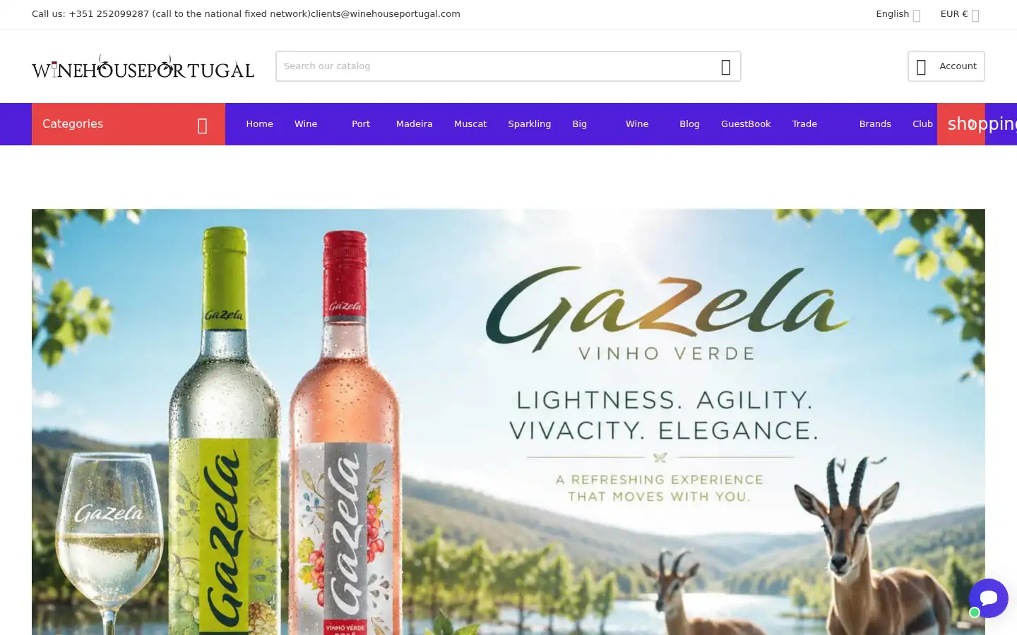 Screenshot of winehouseportugal.com