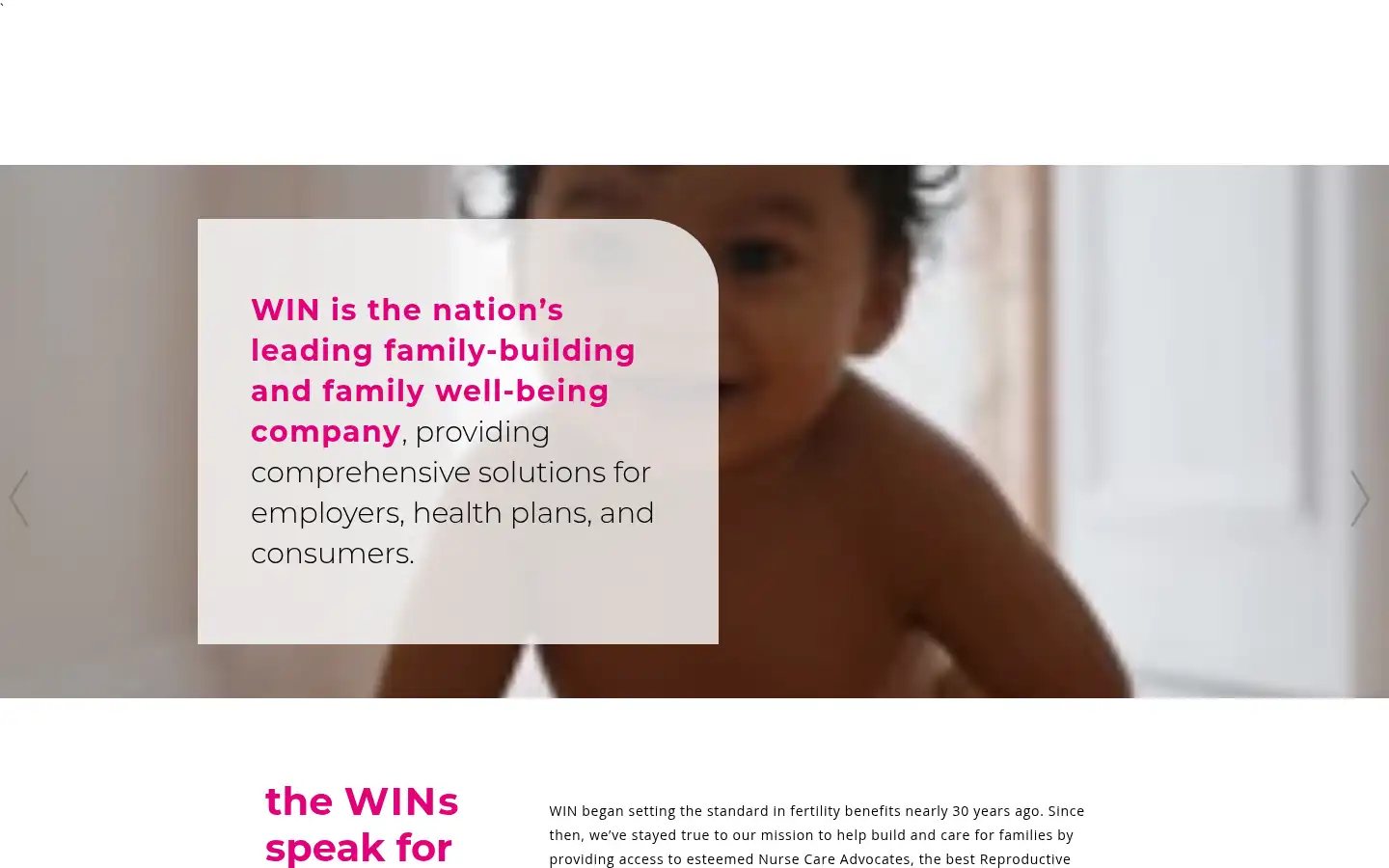 Screenshot of winfertility.com