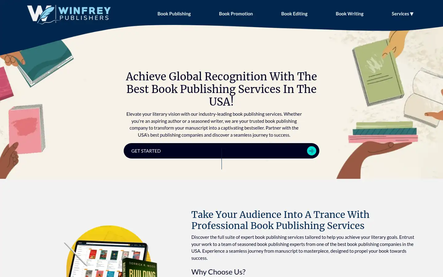 Screenshot of winfreypublishers.com