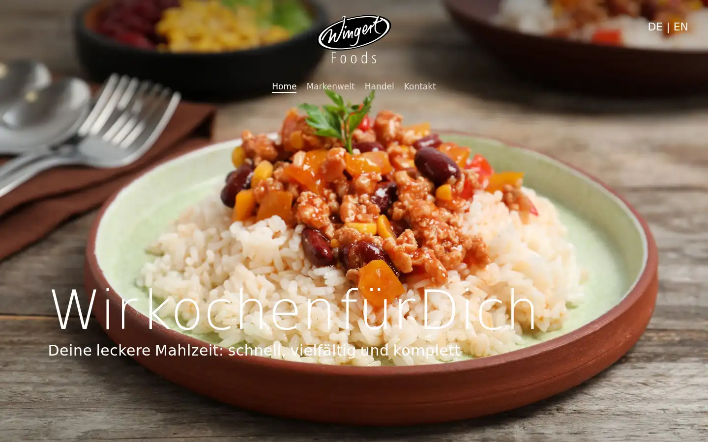 Screenshot of wingert-foods.de