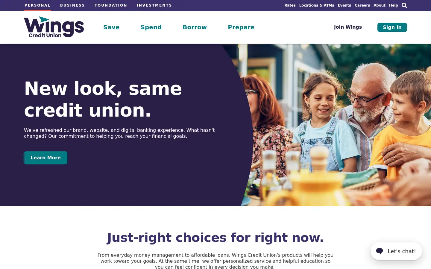 Screenshot of wingsfinancial.com