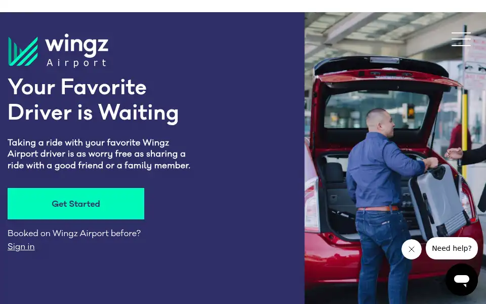 Screenshot of wingz.me