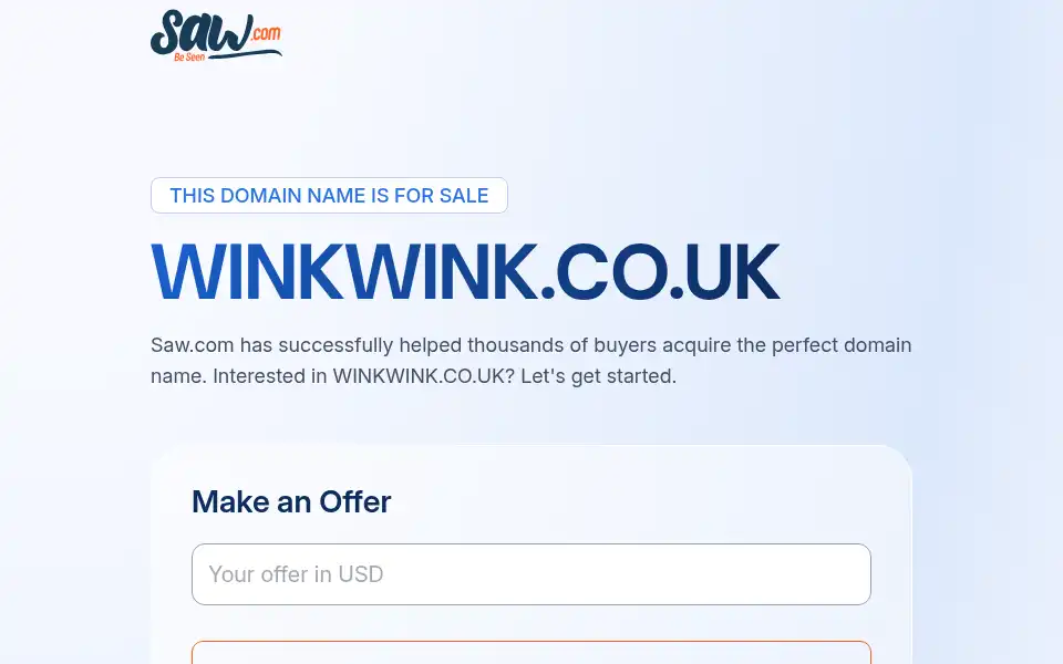 Screenshot of winkwink.co.uk
