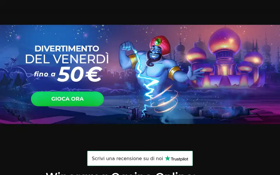 Screenshot of winoramacasino.org