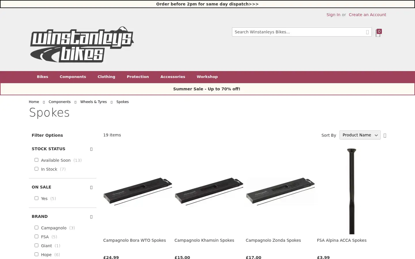 Screenshot of winstanleysbikes.co.uk