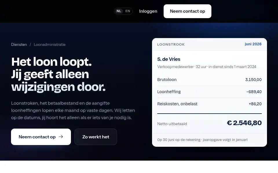 Screenshot of winstwaker.nl