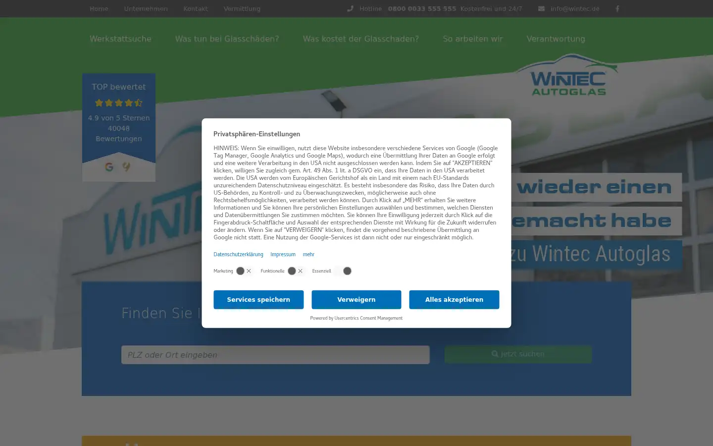 Screenshot of wintec-autoglas.de