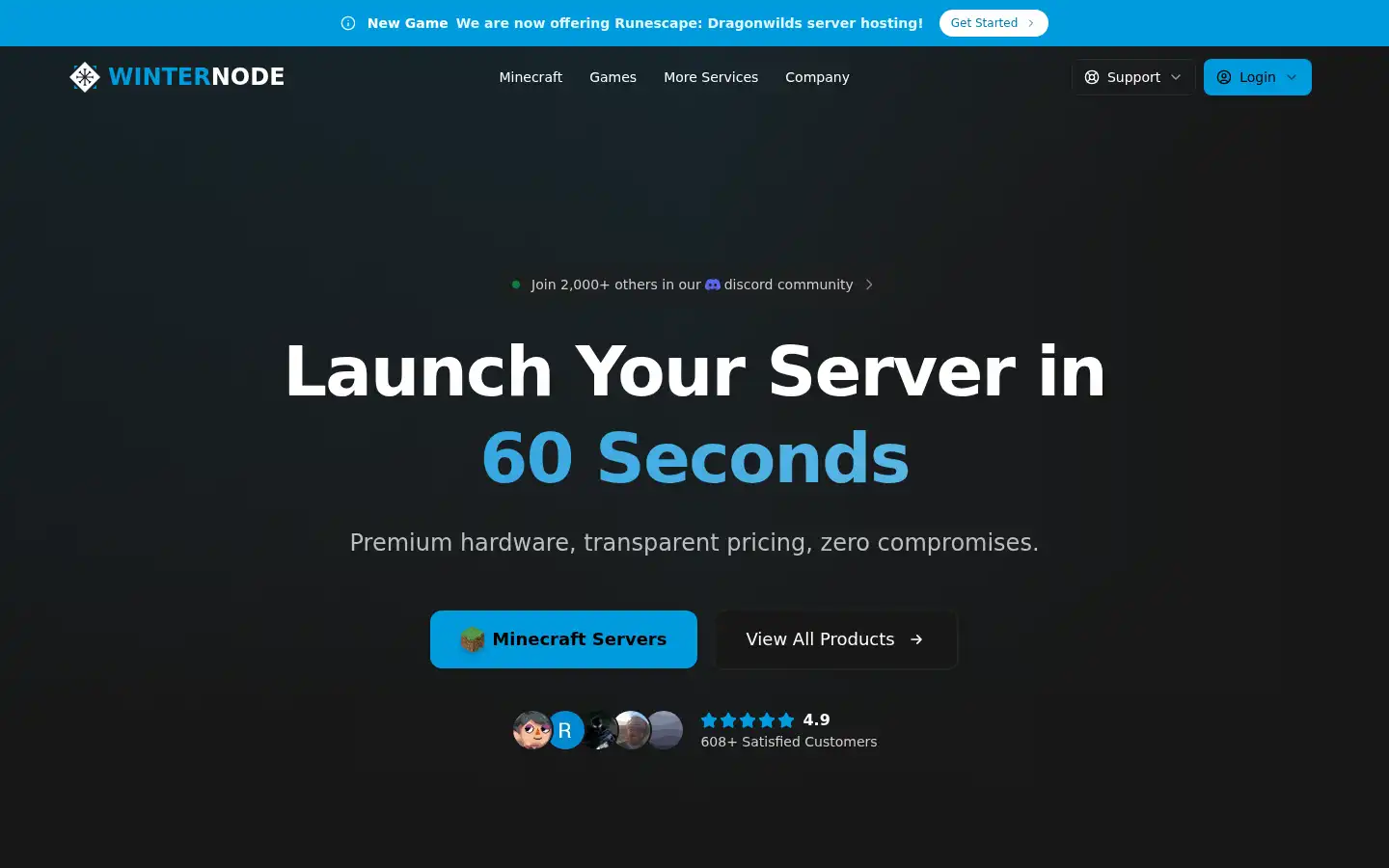 Screenshot of winternode.com