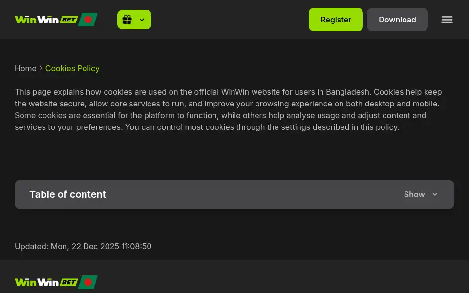 Screenshot of winwinonline-bd.org