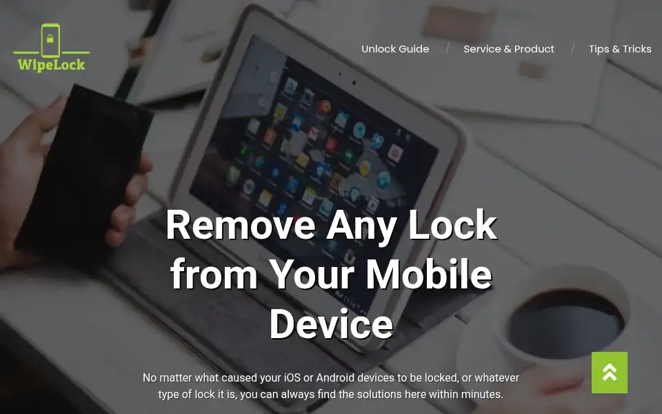 Screenshot of wipelock.com