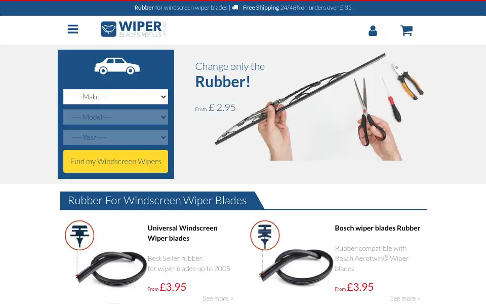 Screenshot of wiper-blades-refills.co.uk