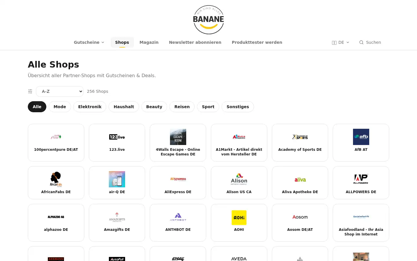 Screenshot of wir-sind-alle-banane.de