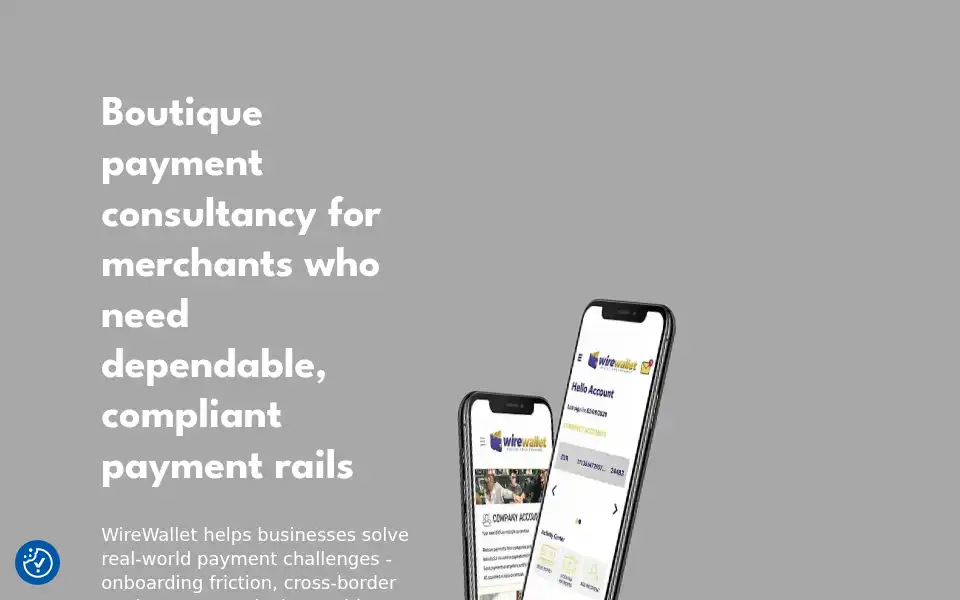 Screenshot of wire-wallet.com