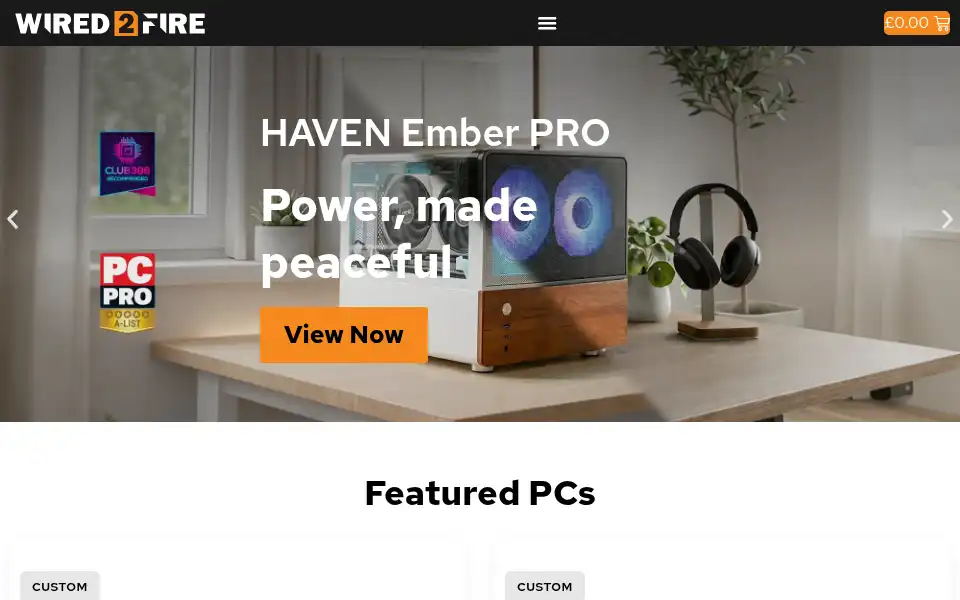 Screenshot of wired2fire.co.uk