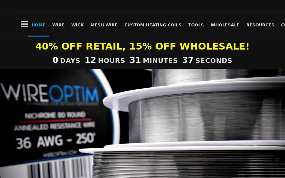 Screenshot of wireoptim.com