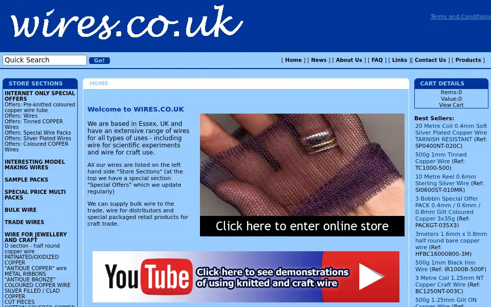 Screenshot of wires.co.uk