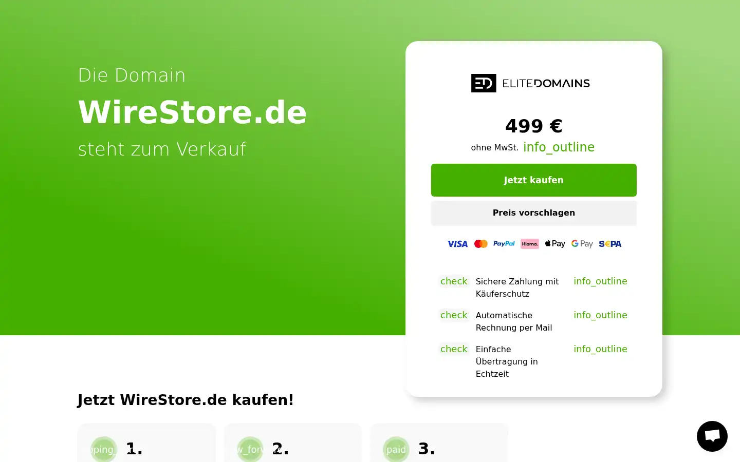 Screenshot of wirestore.de