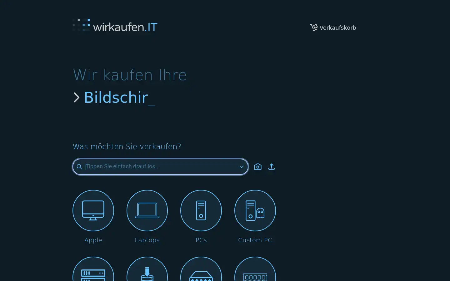 Screenshot of wirkaufen.it