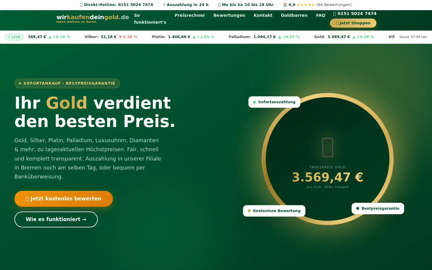 Screenshot of wirkaufendeingold.de