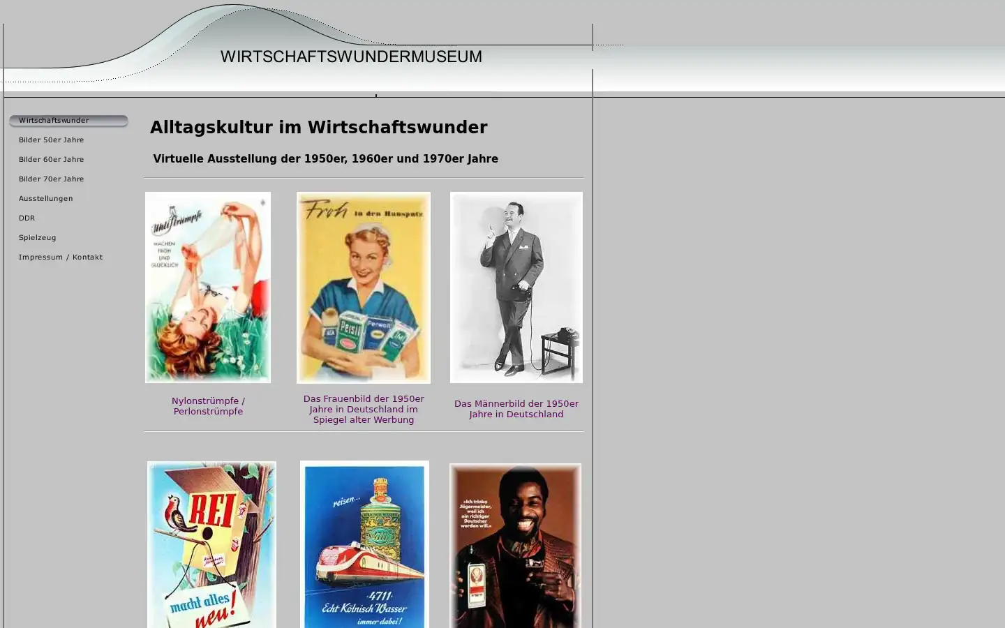 Screenshot of wirtschaftswundermuseum.de