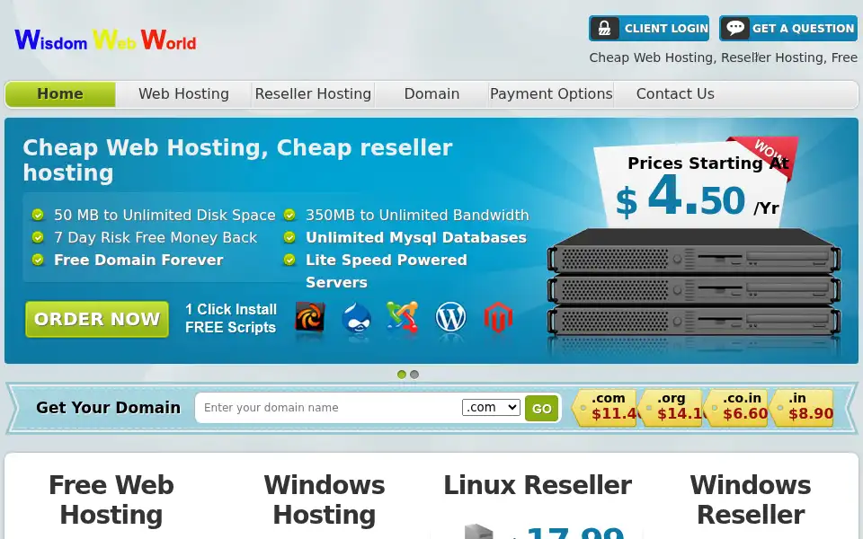 Screenshot of wisdomwebworld.com