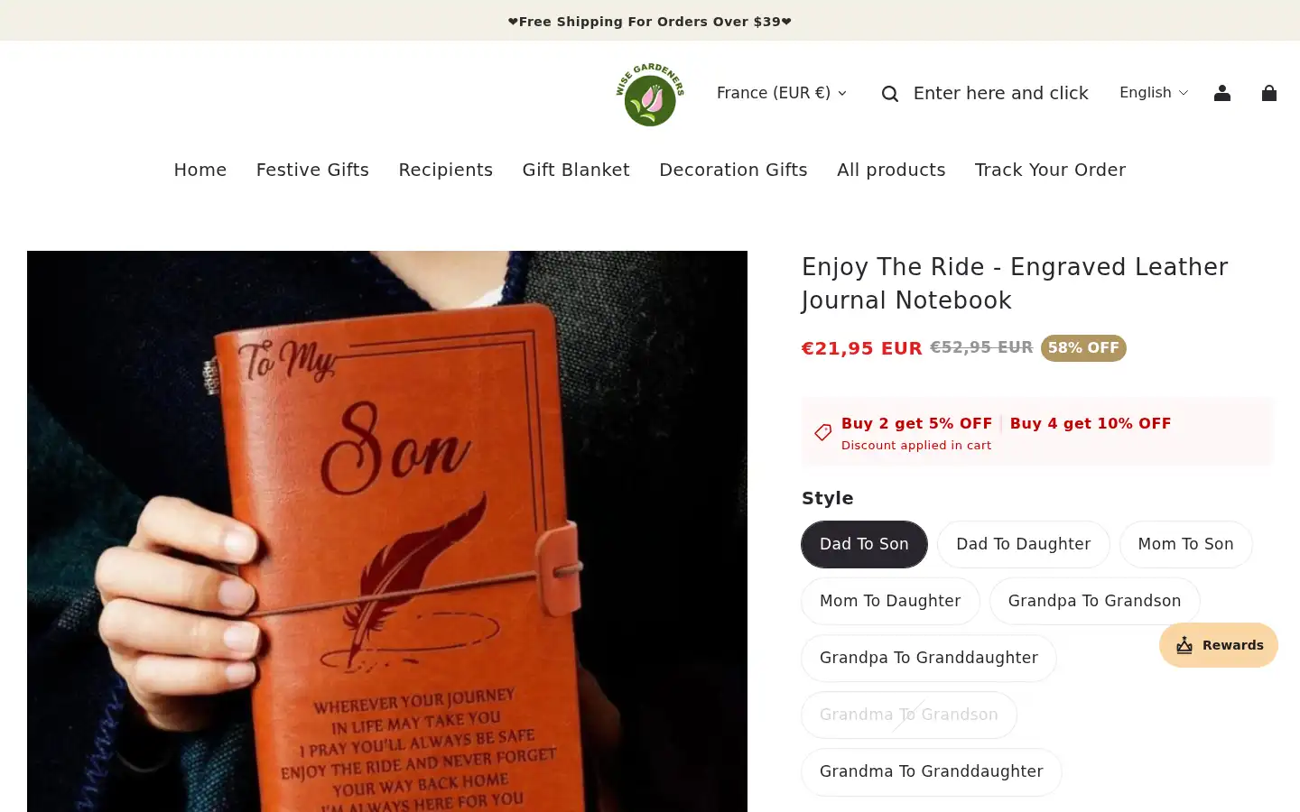 Screenshot of wisegardeners.com