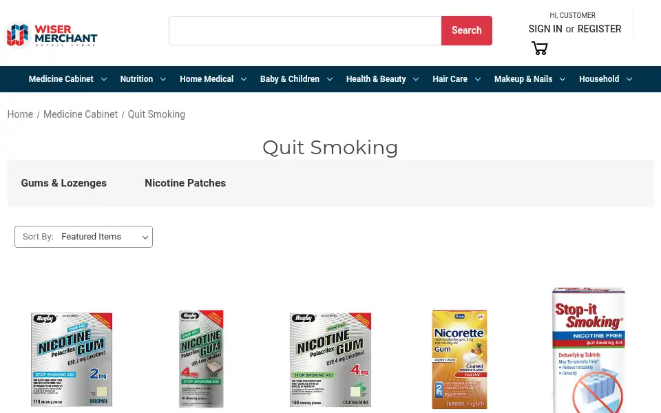 Screenshot of wisermerchant.com