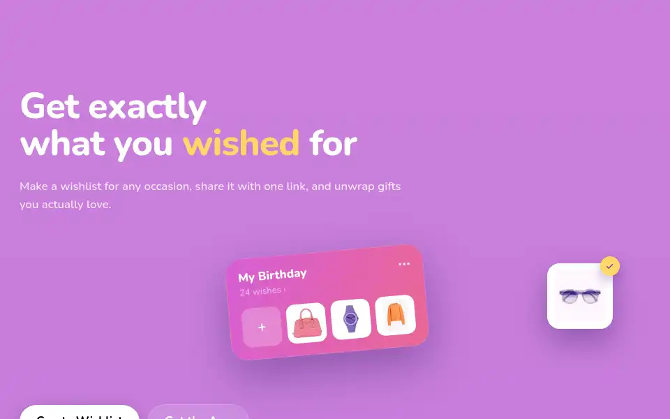 Screenshot of wishes.app