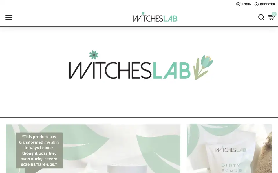 Screenshot of witcheslab.co.uk