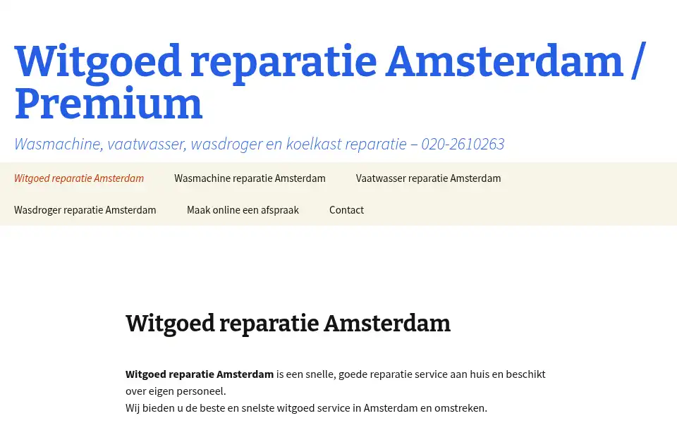 Screenshot of witgoed-reparatie.net