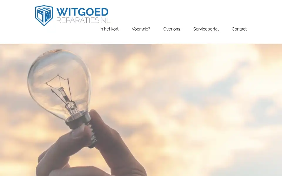 Screenshot of witgoedreparaties.nl