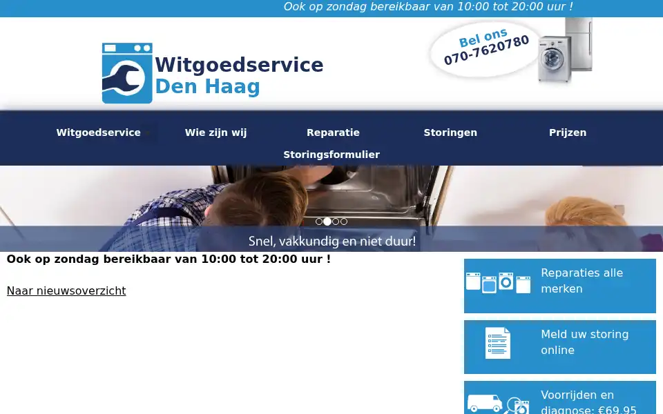 Screenshot of witgoedservice-denhaag.nl
