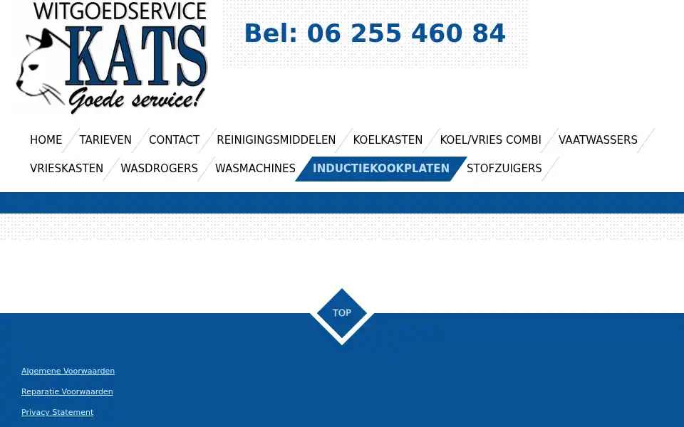 Screenshot of witgoedservicekats.nl