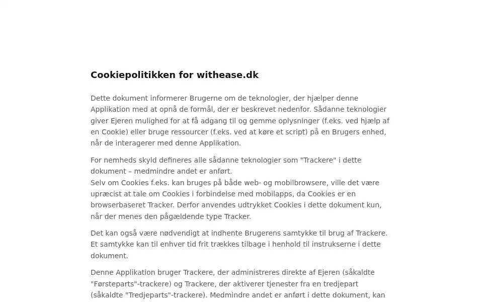 Screenshot of withease.dk
